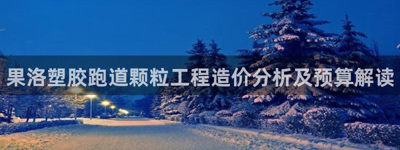 红足一1世66814新宝：果洛塑胶跑道颗粒工程造价分析及预算解读
