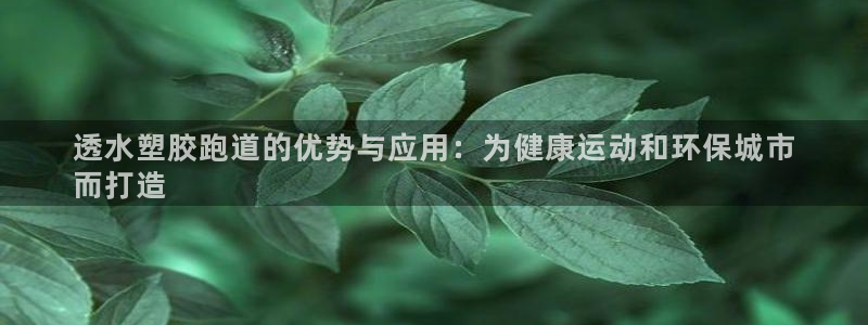 红足网足球直播：透水塑胶跑道的优势与应用：为健康运动和环保城市
而打造
