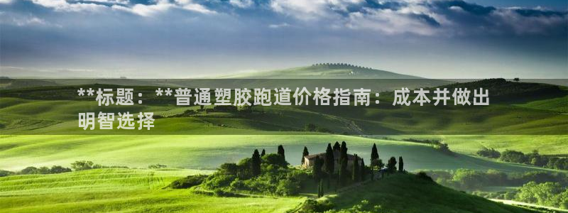 红足一丰：**标题：**普通塑胶跑道价格指南：成本并做出
明智选择