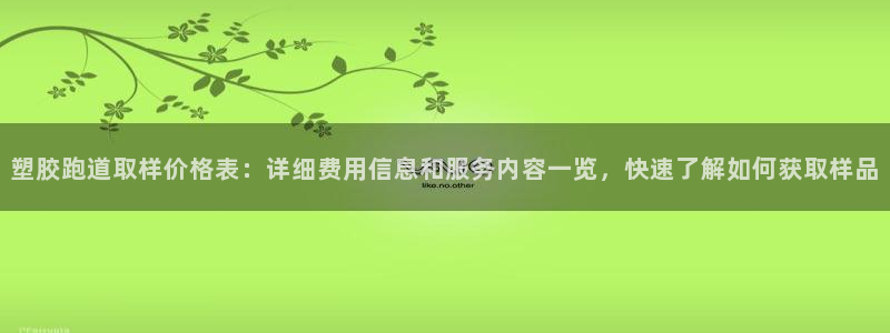 55814红足1世：塑胶跑道取样价格表：详细费用信息和服务内容一览，快速了解如何获取样品