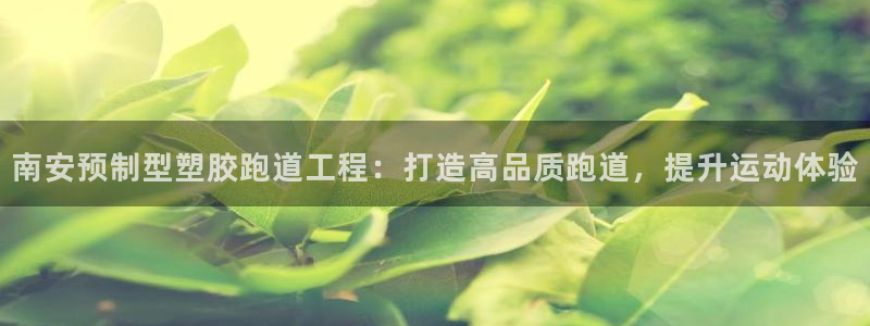 红足一1世666814足球：南安预制型塑胶跑道工程：打造高品质跑道，提升运动体验