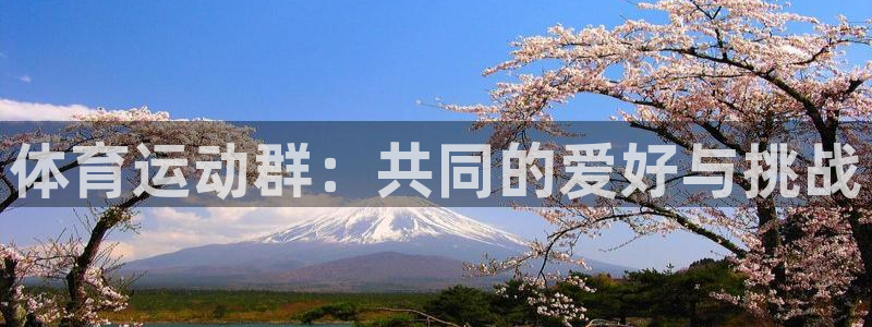 三亿体育网页版：体育运动群：共同的爱好与挑战